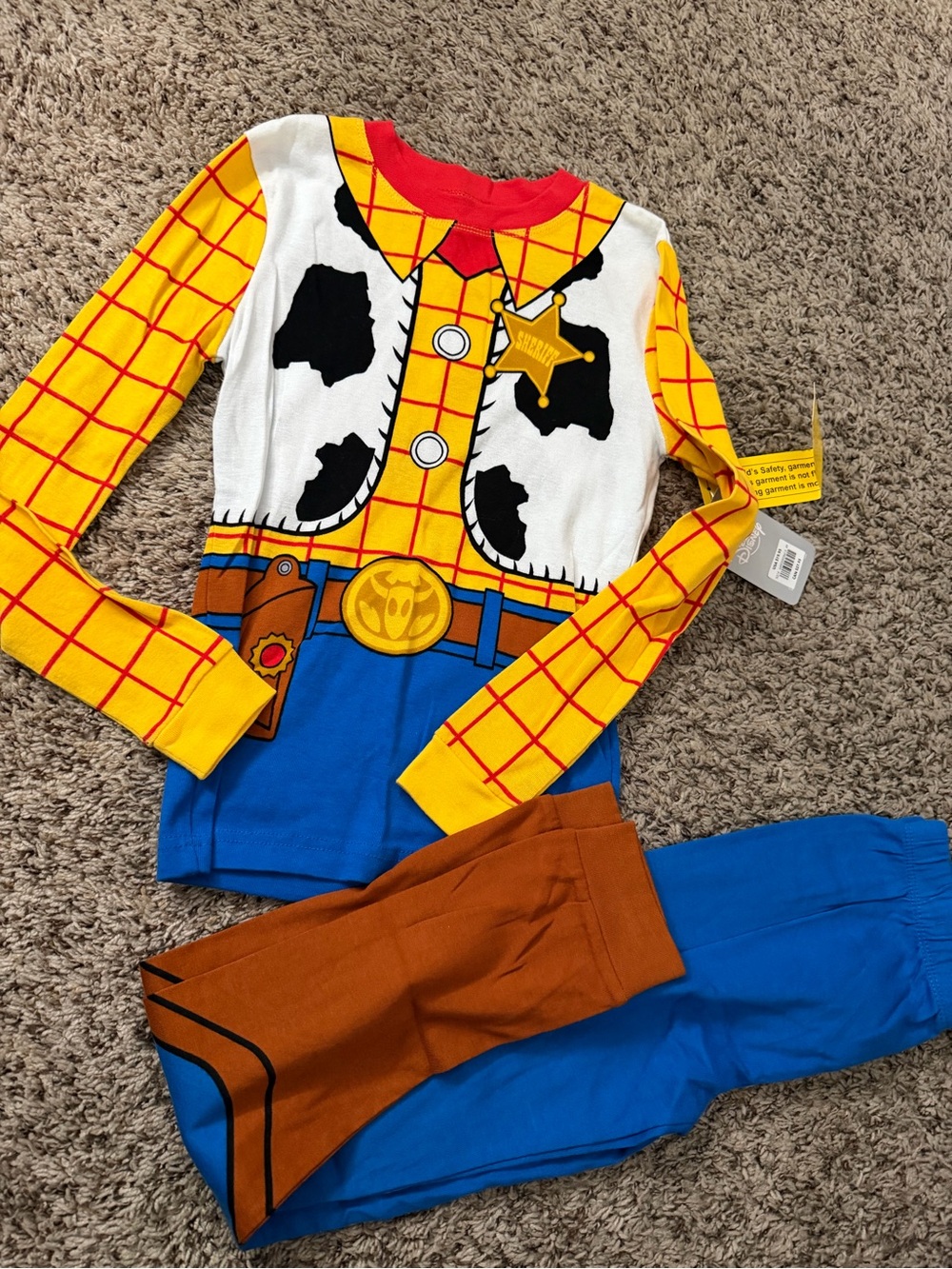 NWT Disney Toy Story Woody Pajama set. Size 10